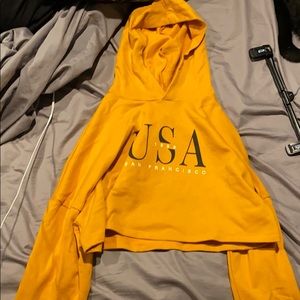 Yellow/orange U.S.A. hoodie size medium